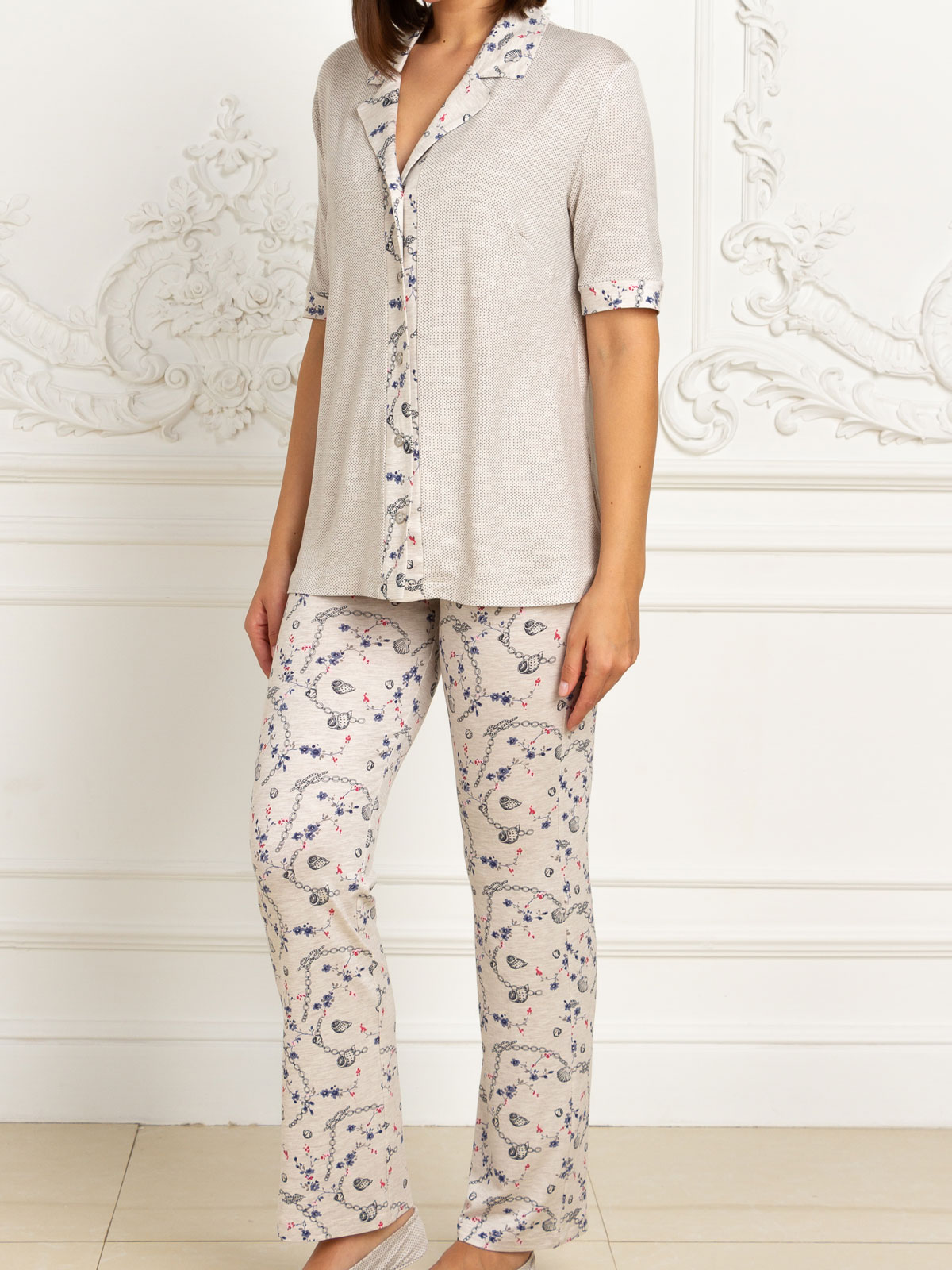 D0833Si Комплект жен. (Рубашка+Брюки)