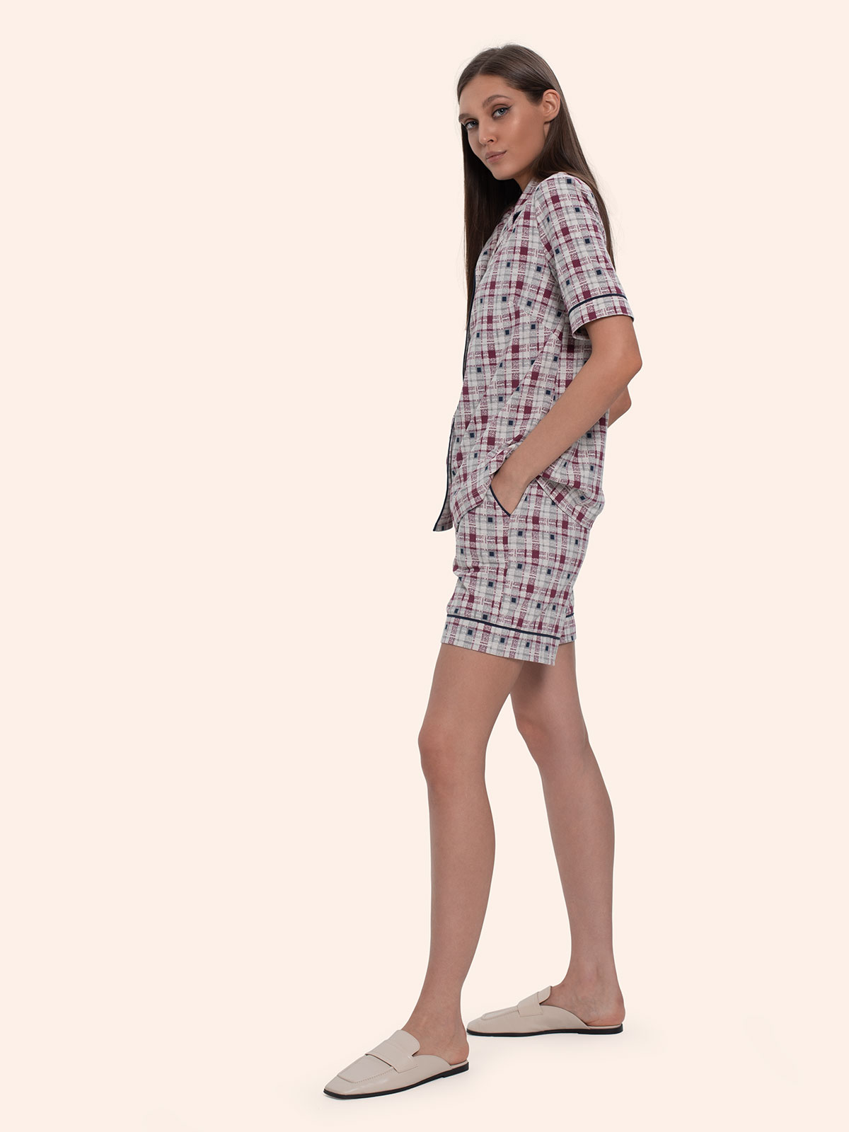 D0922Si Комплект женский (Рубашка+Шорты)
