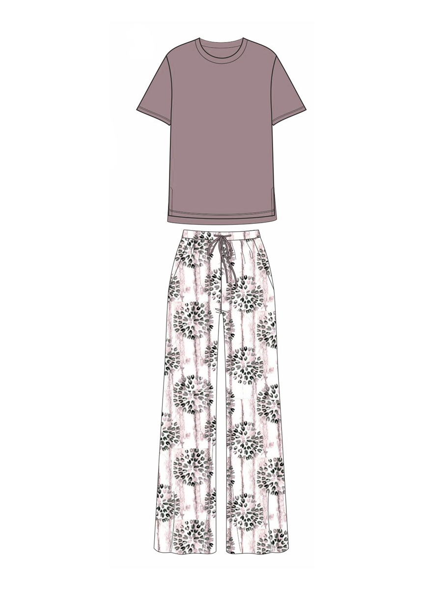 Si 0227D BATIK  Пижама женская (Футболка+Брюки палаццо)