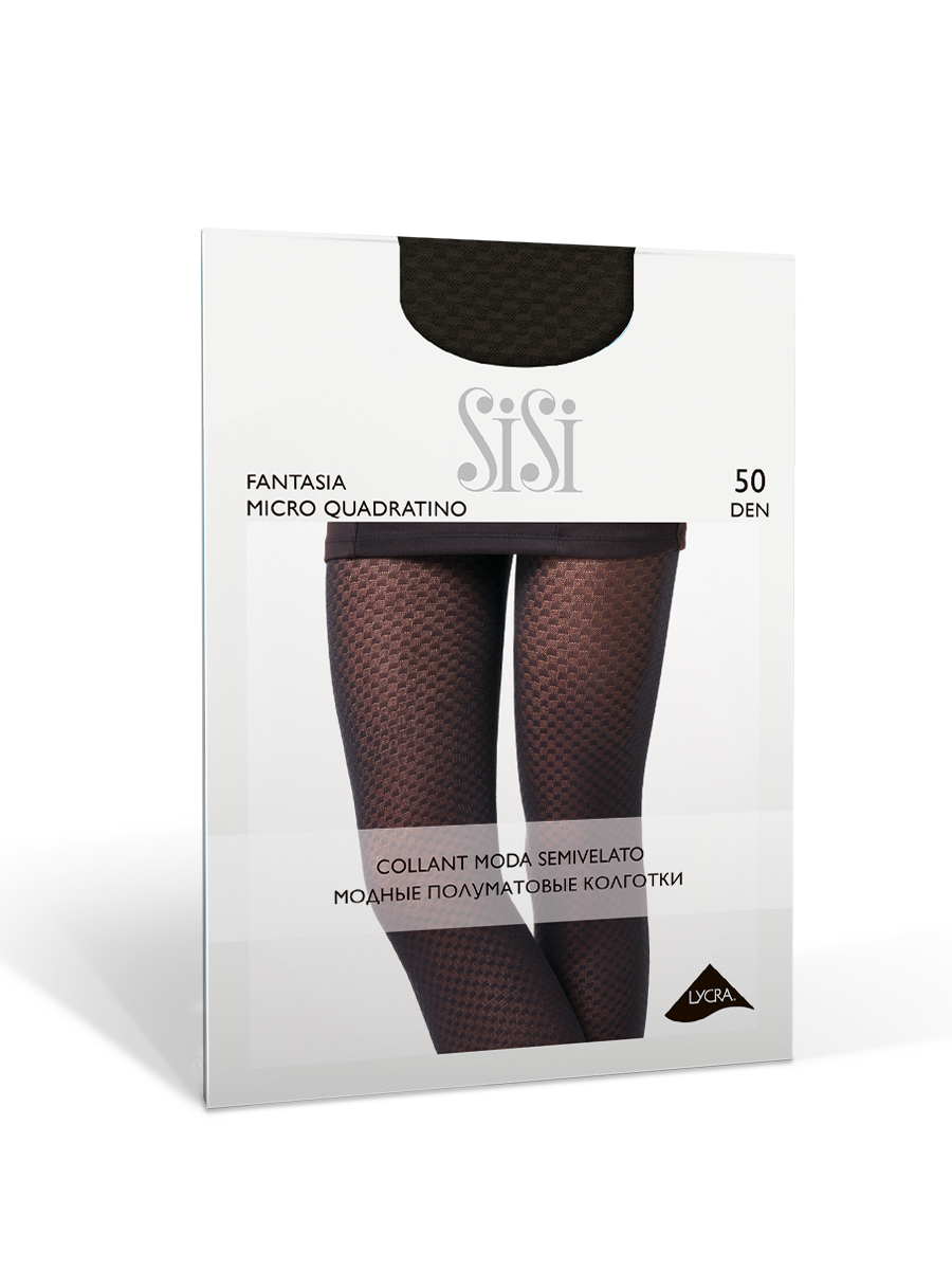 FANTASIA MICRO QUADRATINO 50 den Колготки с рисунком SISI FASHION COLLECTION