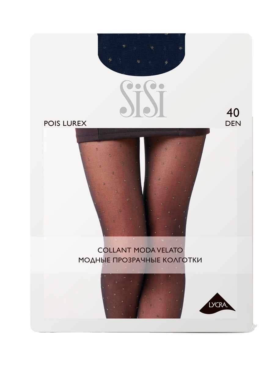 POIS LUREX  40 den Колготки с рисунком из люрекса SISI FASHION COLLECTION